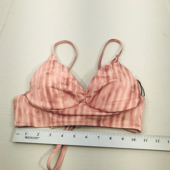 Shade And Shore Women's Size 32B Lightly Lined Longline Triangle Bikini Swim Top - Picture 9 of 11